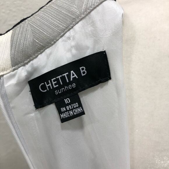 Chetta B Beaded Neck Mock Halter Sheath Dress - Picture 9 of 11